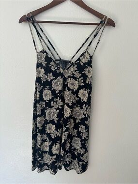 Brandy Melville Black Floral Dress